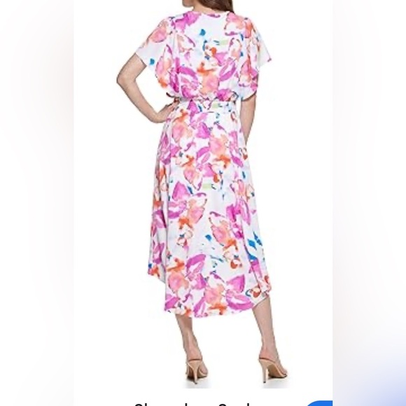 DKNY Flutter Sleeve Smocked Midi Dress – Size 8 Brand new - Picture 7 of 12